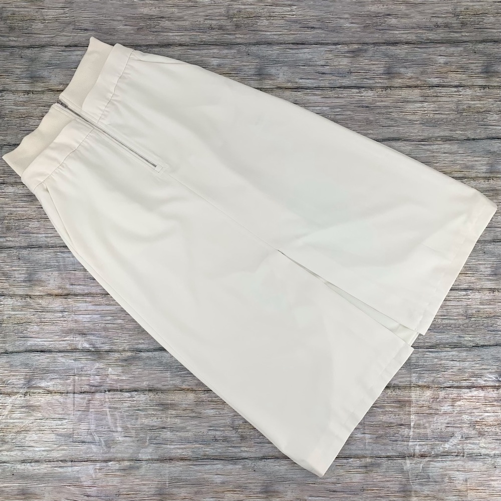 MOTF by Shein NWT Ivory High Waisted Front Slit Midi Skirt, Small